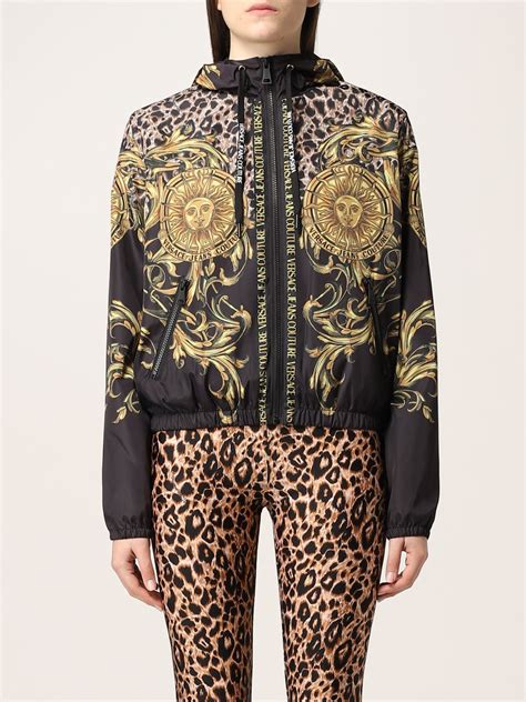 versace couture jeans jacket|Women's Jackets & Coats .